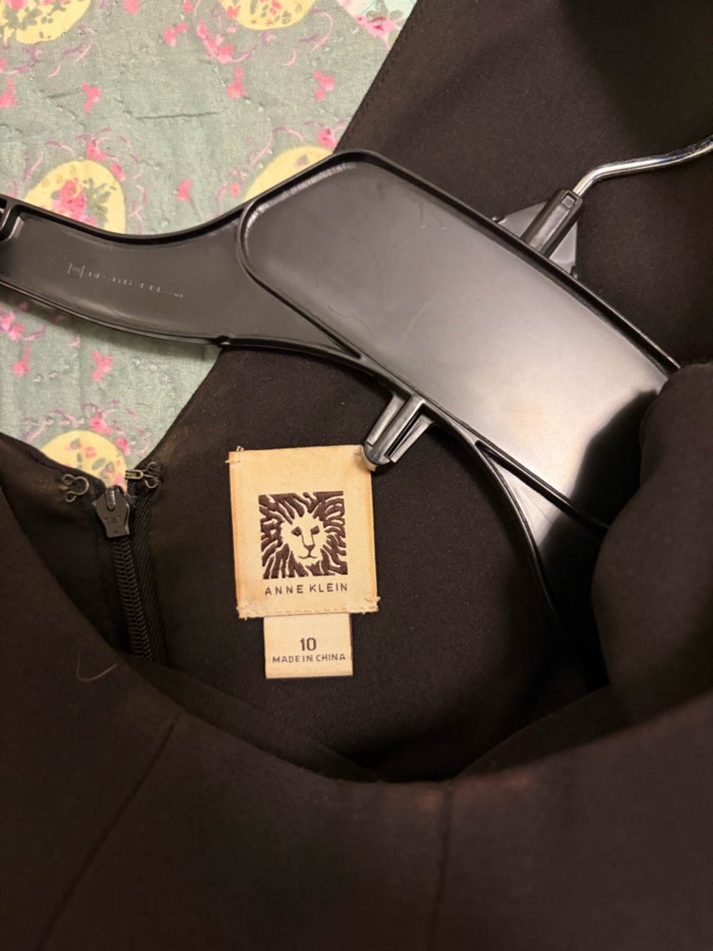 Anne Klein Black Dress with Lion Label